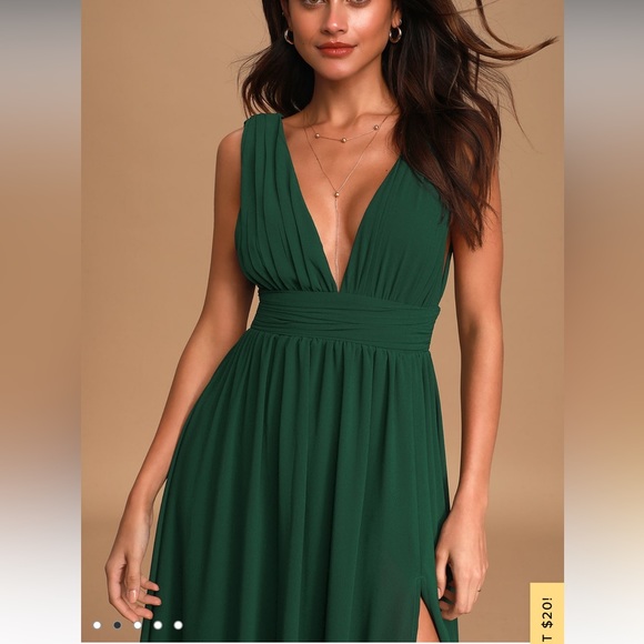 Heavenly Hues Forest Green Maxi Dress - Picture 3 of 3